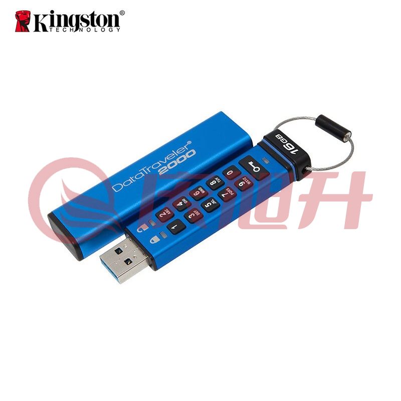 金士顿 128GB USB3.1 U盘 DT2000读速135MB/s 256位AES硬件数字加密 SKU：QXS13736