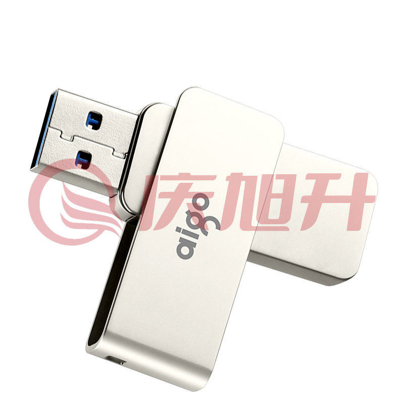 爱国者(aigo)128GB USB3.0 U盘 U330金属旋转系列 银色 快速传输 出色出众. SKU：QXS13613