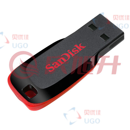 闪迪(SanDisk)128GB USB2.0 U盘 CZ50酷刃 黑红色 SKU：QXS13860