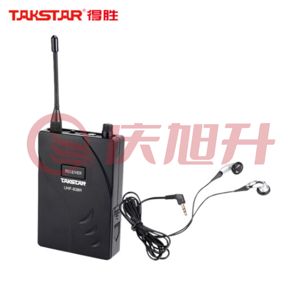 得胜(TAKSTAR) UHF-938无线讲解器一对多导览系统导游同声传译多媒体教学工厂讲解 UHF-938单接收 SKU：QXS13013