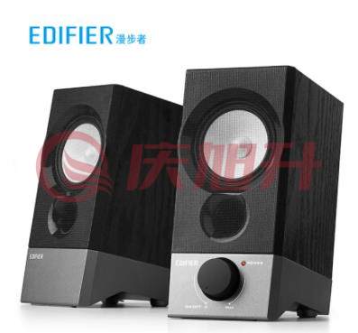 漫步者(EDIFIER)R19U 木质纯音2.0迷你桌面音响 电脑音箱 黑色TJRRSFYJD202302212032070 SKU：QXS13562