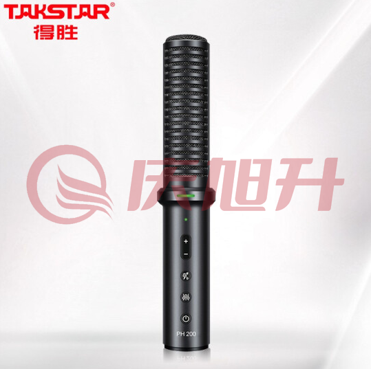 得胜(TAKSTAR ) PH200全民K歌麦克风定制版手机话筒K歌神器声卡套装直播电容话筒抖音电脑唱歌录音 黑色 SKU：QXS13011