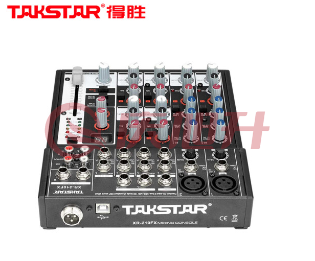 得胜(TAKSTAR) XR-210FX 专业10路调音台 带效果内置声卡十路调音台 网络K歌电脑录音小型会议室专用 SKU：QXS13036