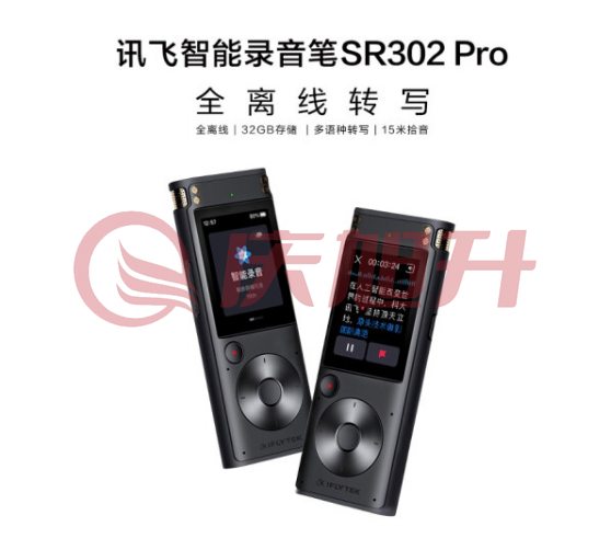 科大讯飞(iFLYTEK)AI智能录音笔SR302 Pro 星空灰 SKU：QXS13377