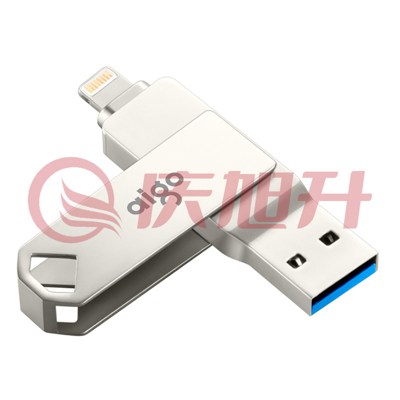 爱国者(aigo)32GB Lightning USB3.0 U盘U375精耀版 银色 手机电脑两用 SKU：QXS13643