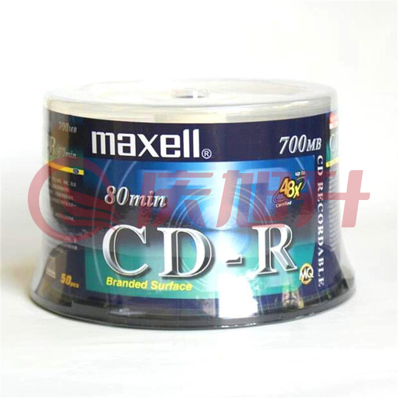 麦克赛尔   CD-R 光盘 700MB/48X(50片筒装) 银色TJRRSFYJD202302212008223 SKU：QXS13481