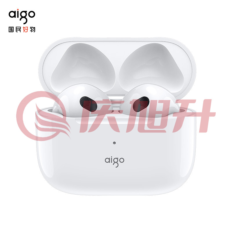 aigo爱国者 T60真无线蓝牙耳机 高清通话 蓝牙5.1 半入耳通用 SKU：QXS13624