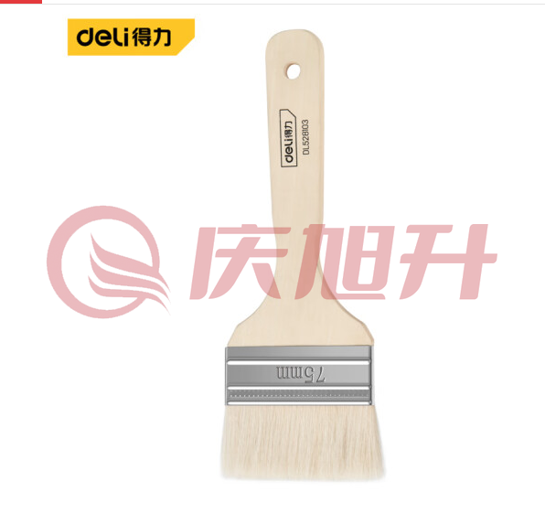 得力(deli) 羊毛刷3寸油漆刷子软毛清洁墙漆刷墙工具 DL528103, SKU：QXS12695