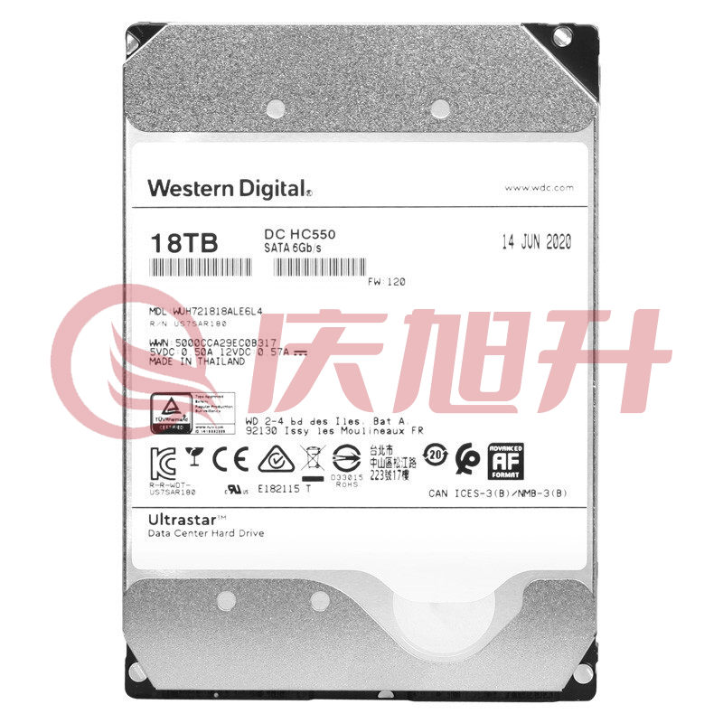 西部数据(Western Digital) 18TB HC550 SAS接口 7200转512M  企业级硬盘 SKU：QXS14023