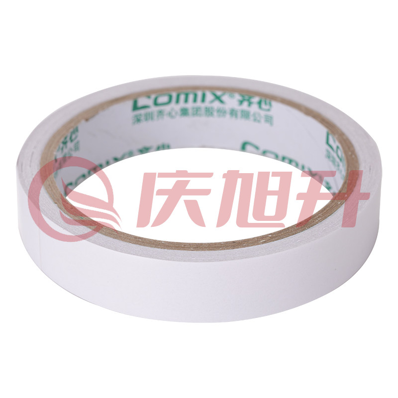 齐心 双面棉纸胶带/双面胶18mm*10y/卷 XTGM01061541018822 SKU：QXS14712