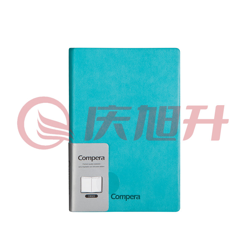 齐心 C8023 Compera 皮面笔记本 A6 146张  蓝色 SKU：QXS14367