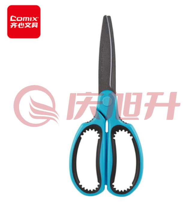 齐心 B2740 中号舒适不粘胶省力剪刀 180mm  TJHX02131424379724 SKU：QXS14200